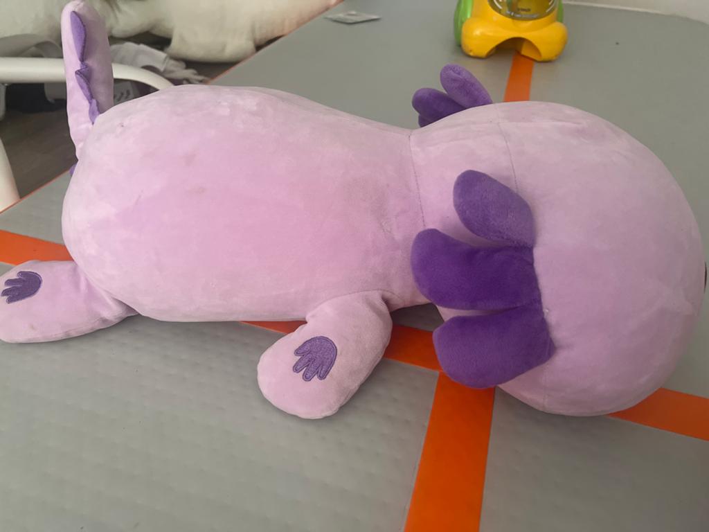 Schattige paarse Axolotl knuffel - wasbare vlek, Kinderen en Baby's, Speelgoed | Knuffels en Pluche, Paars, Overige typen, Ophalen of Verzenden