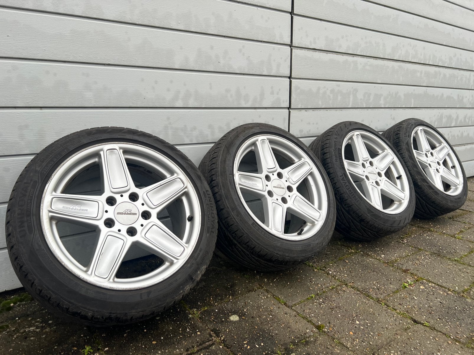 17" AC Schnitzer Type III 8,5J 5x120 BMW E36 + wheel inserts, Ophalen, Gebruikt, Banden en Velgen, 17 inch