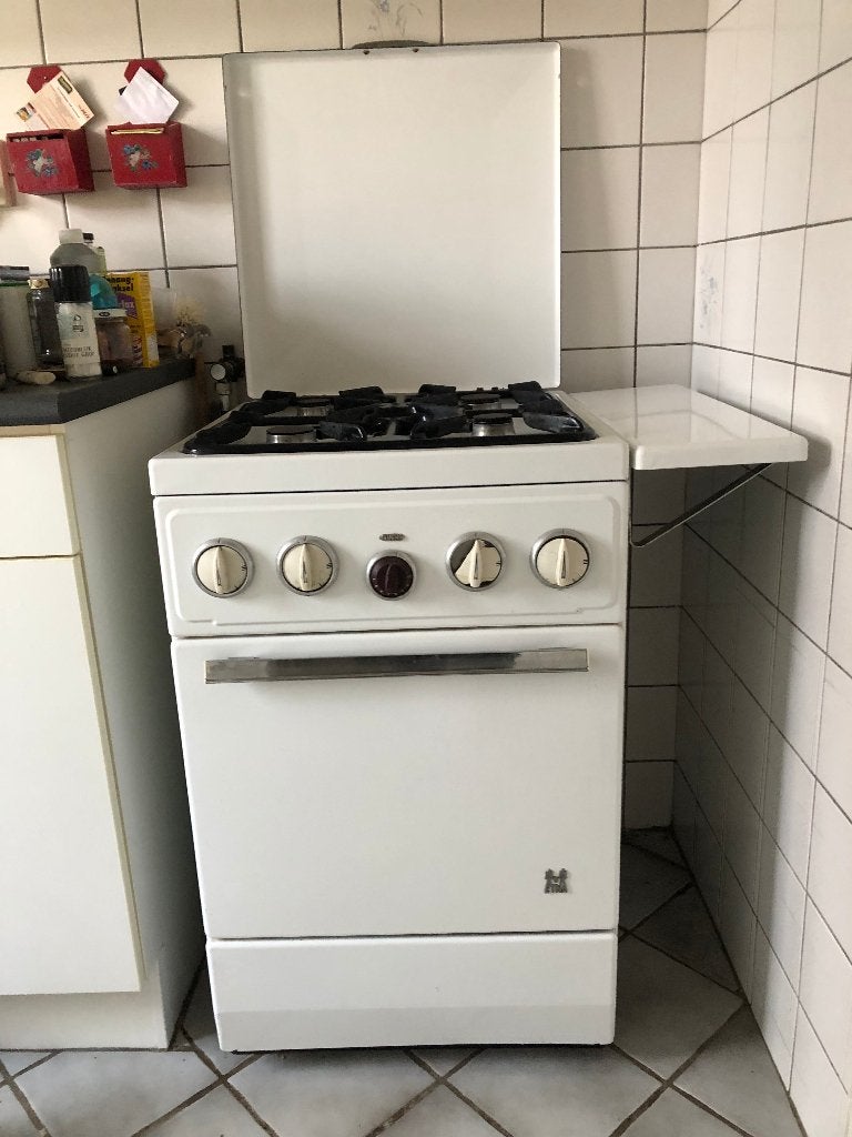 ouderwets gasfornuis, Ophalen, Gebruikt, Hete lucht, 4 kookzones