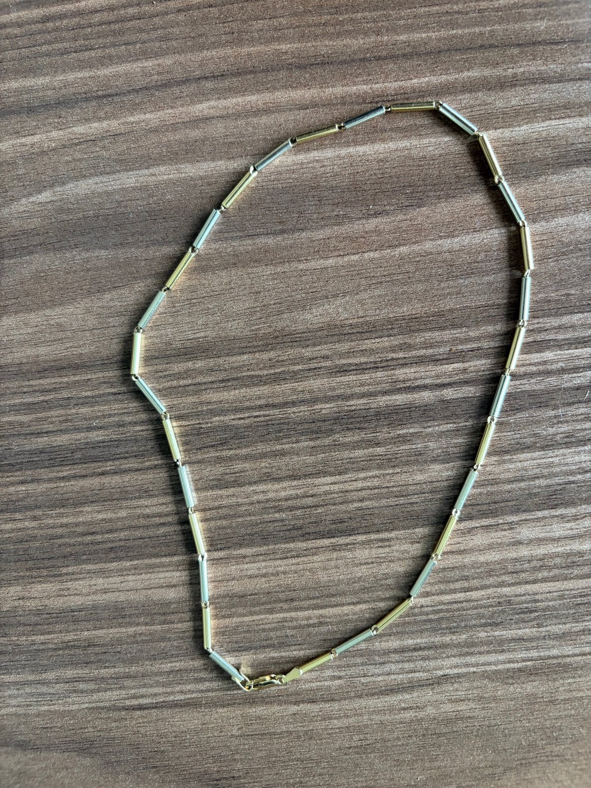 Gouden ketting 14K - 10.41 gram - 42 cm bicolor, Ophalen of Verzenden, Zo goed als nieuw, Goud, Goud