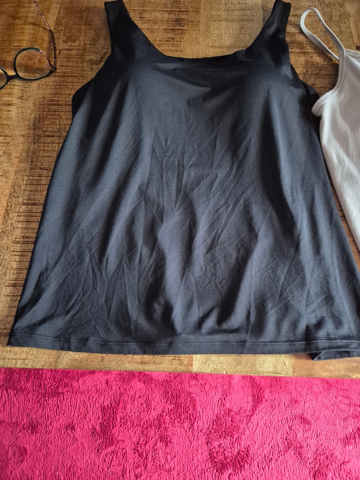 Set van 2 tops: Zwarte tanktop en grijze ribtop, Airism, Zwart, Maat 46/48 (XL) of groter, Ophalen of Verzenden