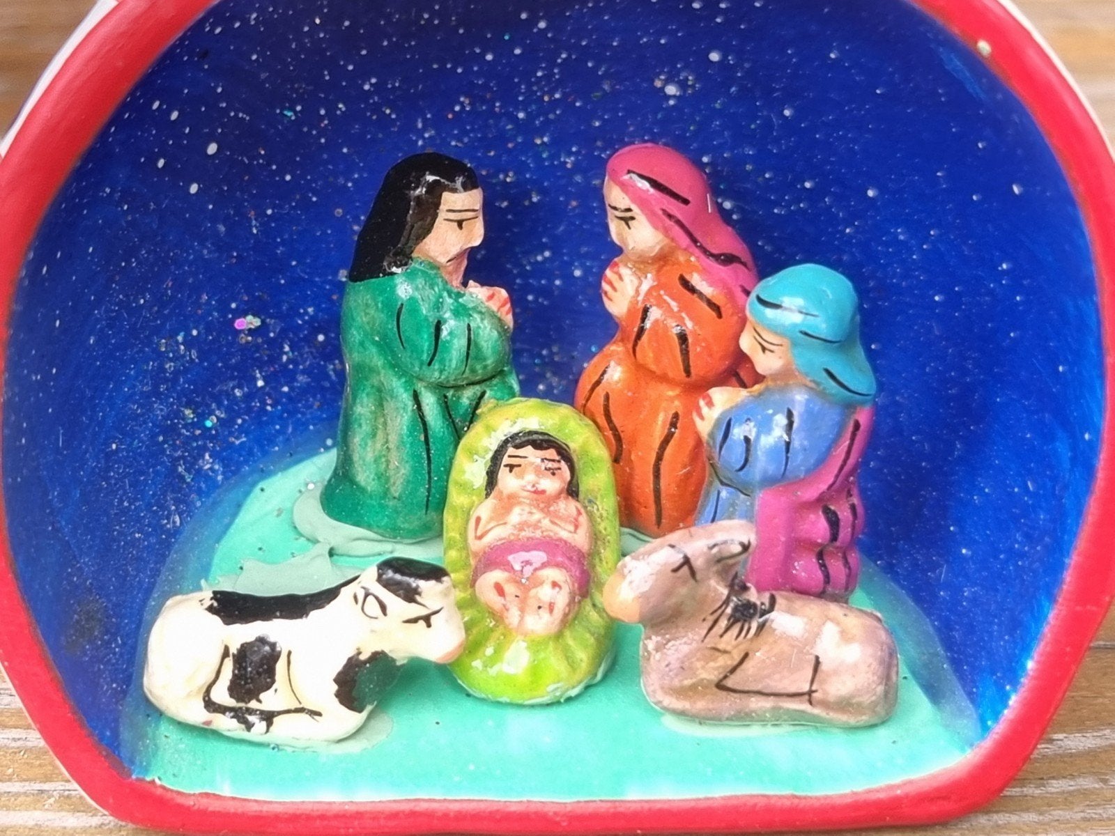 kerstbal met mini kerststal, Diversen, Ophalen of Verzenden, Gebruikt
