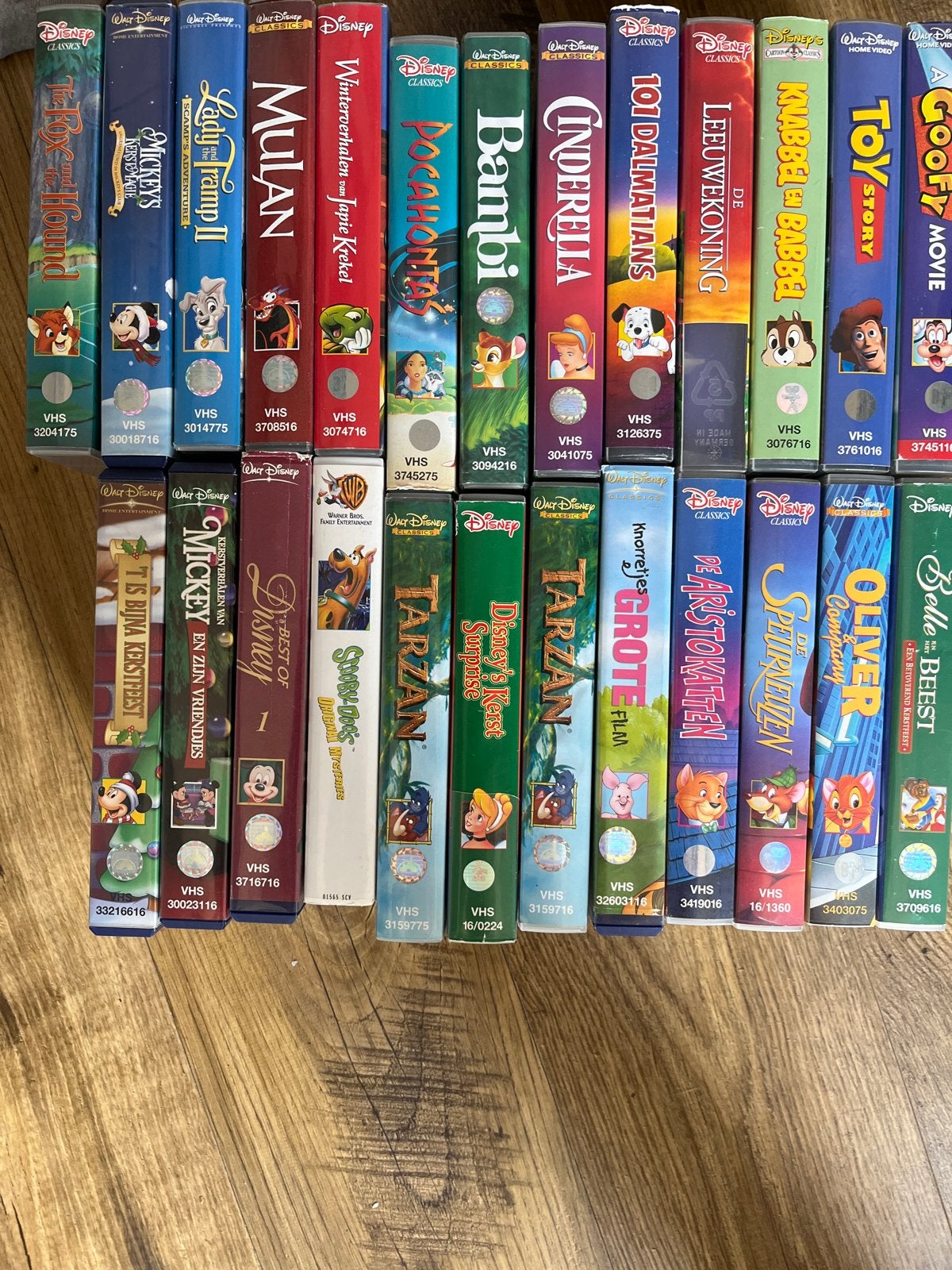 Grote collectie Disney VHS-banden - Klassiekers en meer, Gebruikt, Animatie, Nederlands, Inclusief doosje