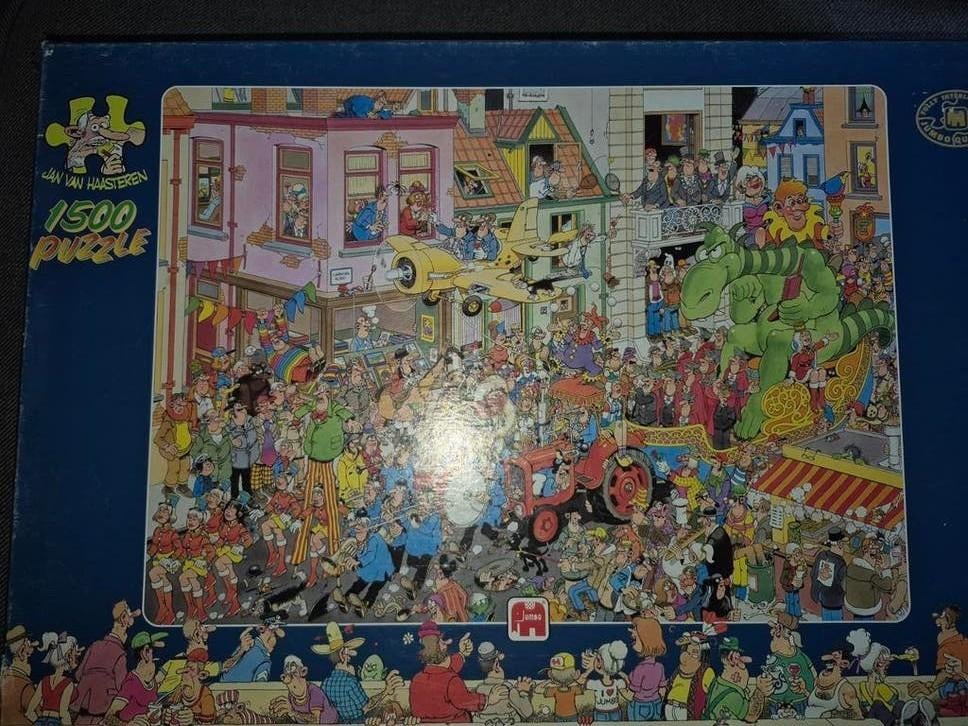 Jan van Haasteren puzzel Carnaval 1500 stukjes, Ophalen of Verzenden, 500 t/m 1500 stukjes, Gebruikt, Legpuzzel