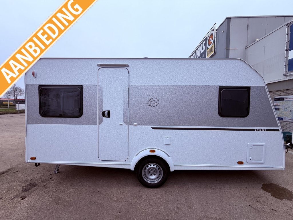 Knaus Sport 450 FU +mover+luifel+fietsendrager, Caravans en Kamperen, Caravans, Rondzit, Bedrijf, 5 tot 6 meter, Knaus