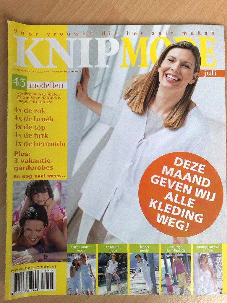 Knipmode juli nr. 7 / 2003, Verzenden, Zo goed als nieuw, Vrouw, Knipmode