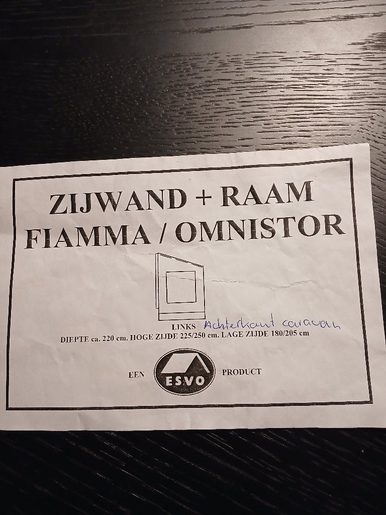 Zijkanten fiamma zakluifel , caravan, Ophalen, Zo goed als nieuw