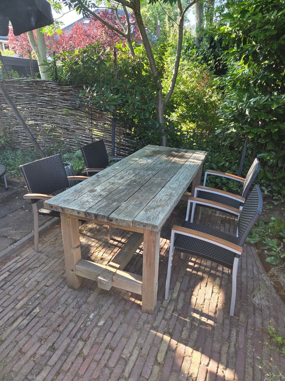 Robuuste Douglas tuintafel 200x80cm, zware kwaliteit, Ophalen, Gebruikt, Hout