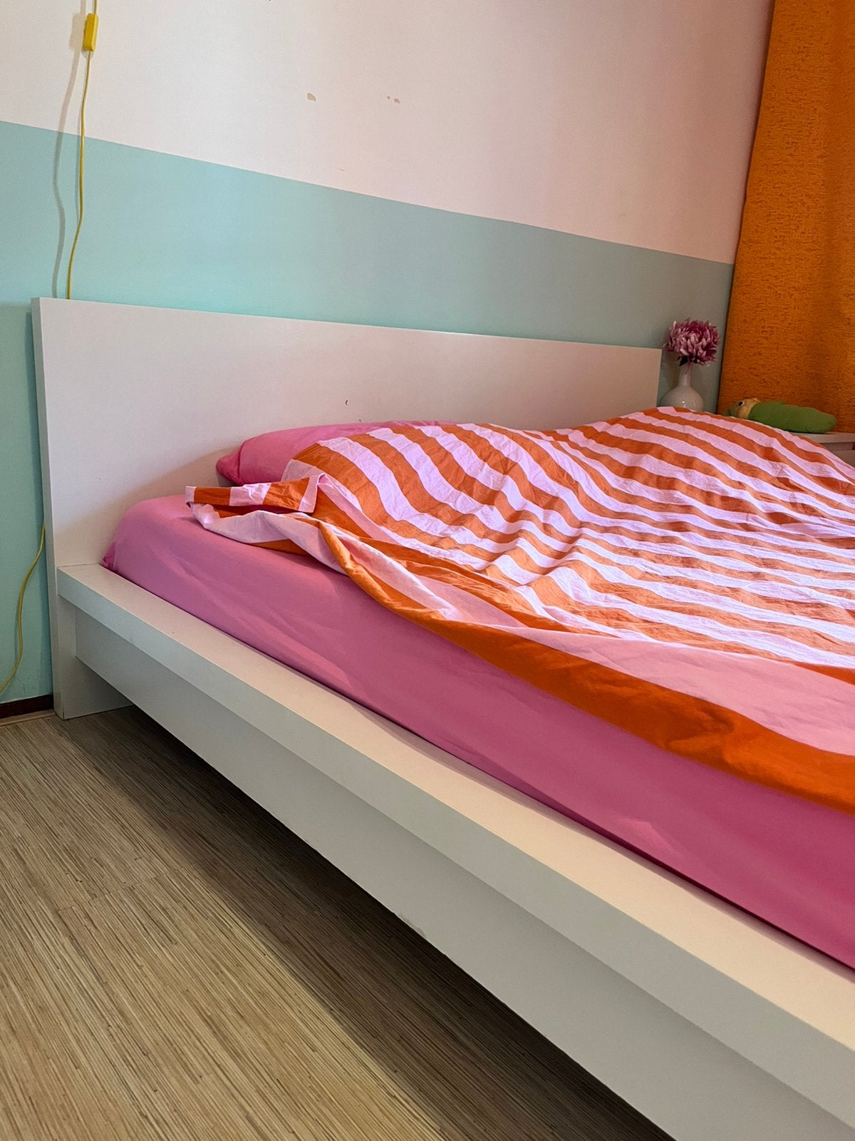 Ikea wit Malm 2persoonsbed160x200 cm Gratis, Huis en Inrichting, Slaapkamer | Bedden, Ophalen, Gebruikt, Wit, Tweepersoons