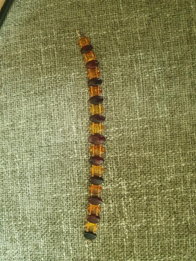 Barnsteen armband, Ophalen of Verzenden, Gebruikt, Overige materialen