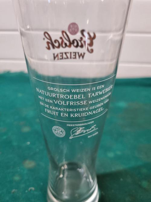 bierglas grolsch weizen groot, Ophalen of Verzenden, 'T Olde Gre-j, Info@toldegrej.nl, Endepoelstraat 20f Didam