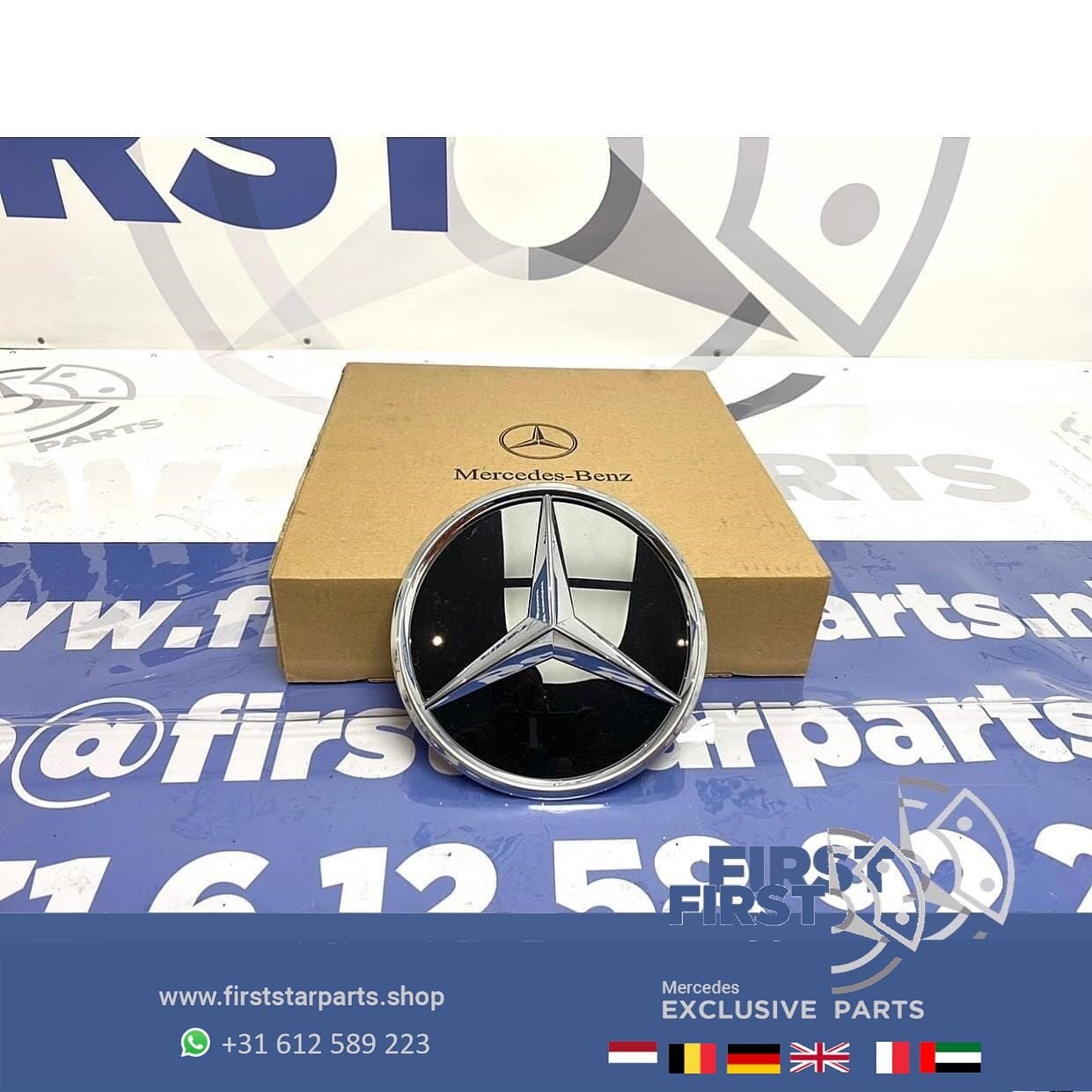 Mercedes AMG STER LOGO CHROOM W176 W177 W205 W117 W118 W213, Gebruikt, -, Ophalen of Verzenden, -