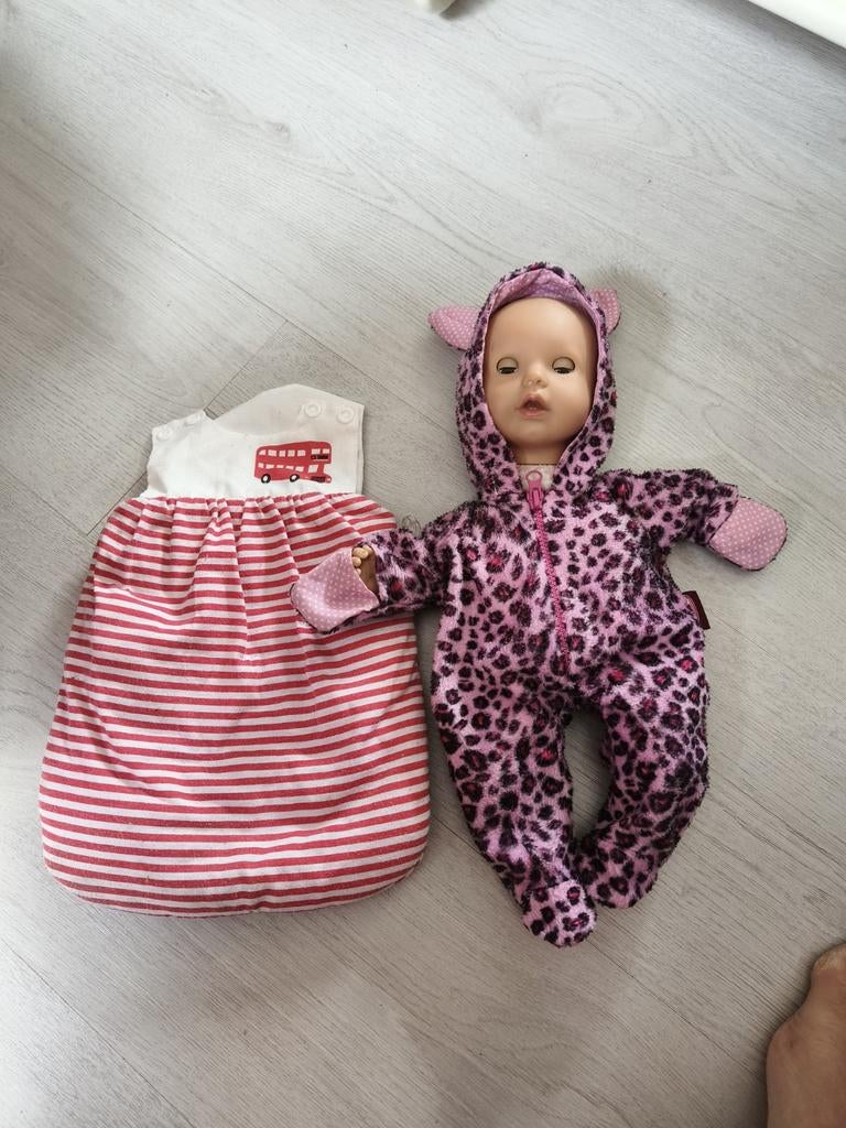 Götz popje met slaappakje en slaapzak, Ophalen of Verzenden, Babypop