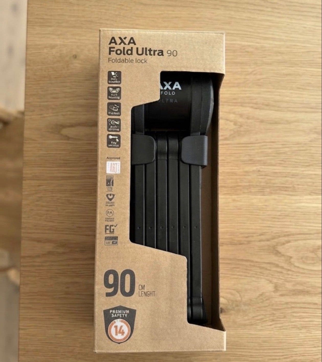 AXA Fold Ultra 90 Vouwslot - Nieuw in doos, Ophalen of Verzenden, Nieuw, Vouwslot