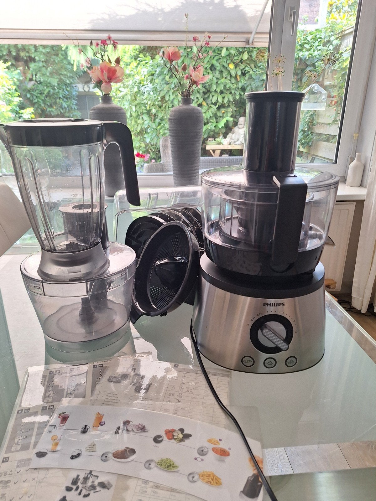 Keukenmachine Philips HR7778, zeer compleet, Ophalen of Verzenden, Zo goed als nieuw, 3 snelheden of meer