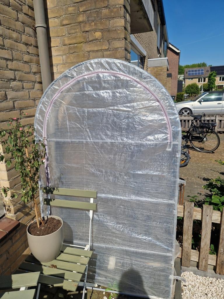 Compacte kweekkas voor tuin of balkon, Staal, Gebruikt, Folie, Kweekkas