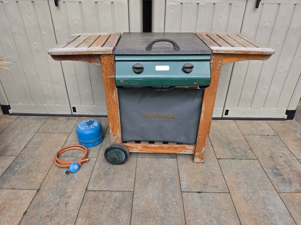 BBQ Outback gasbarbecue met houten onderstel, Ophalen, Gebruikt, Outback