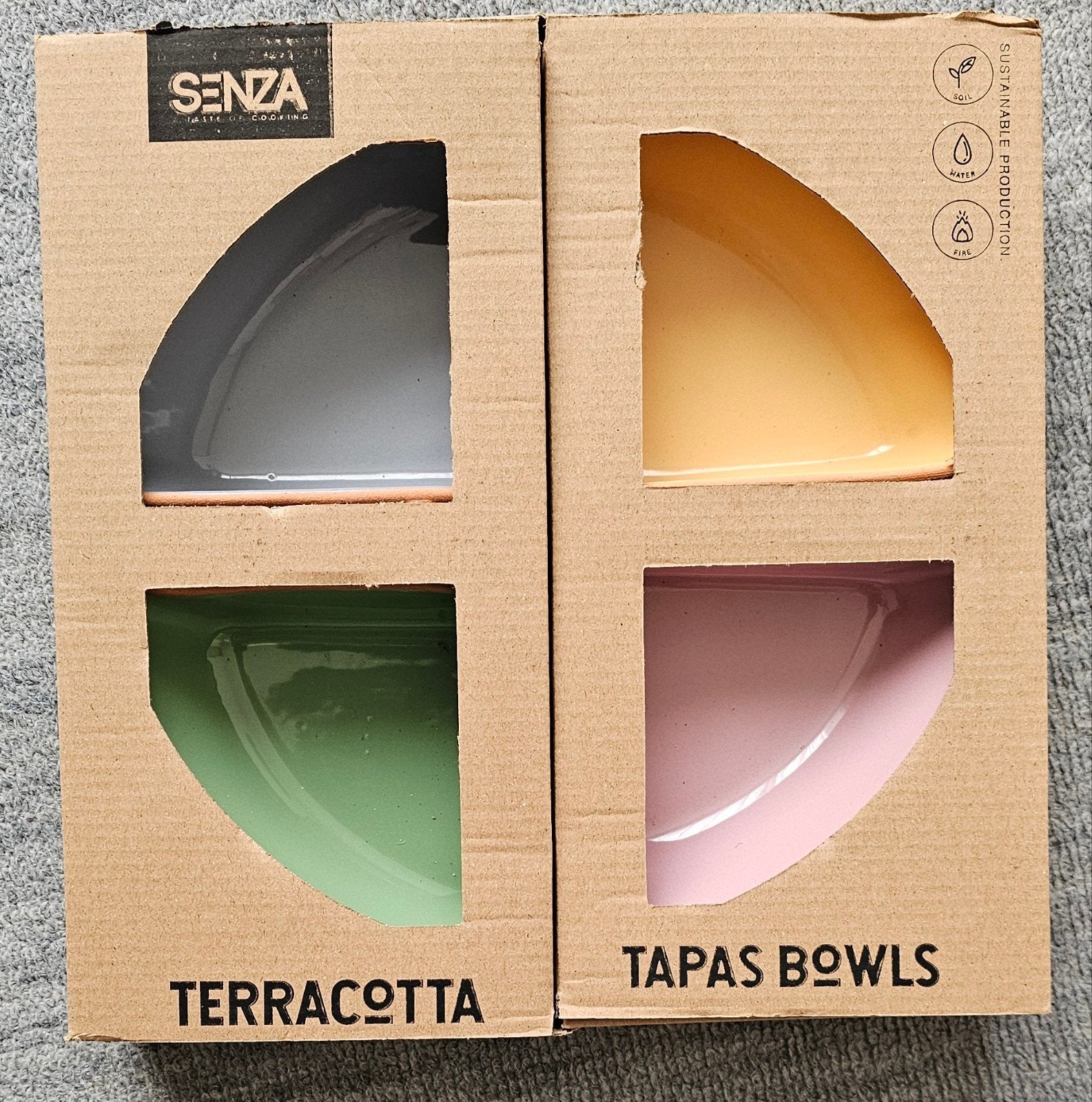 Senza Terracotta Tapas Bowls - 4 stuks, Ophalen of Verzenden
