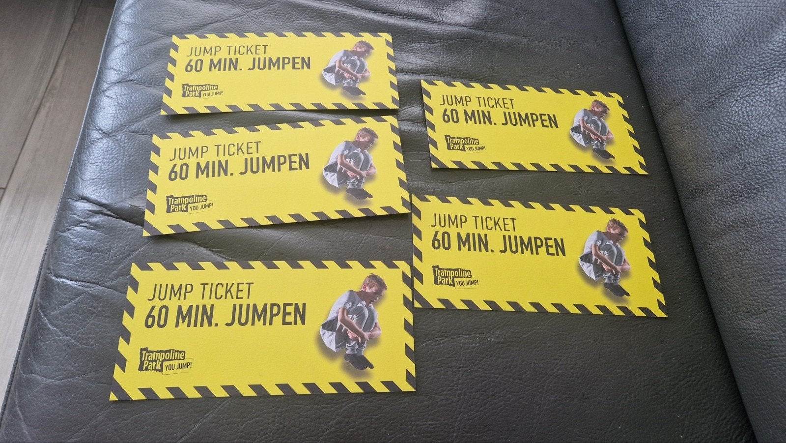 5x jump tickets voor Trampoline park, Drie personen of meer, Ticket of Toegangskaart
