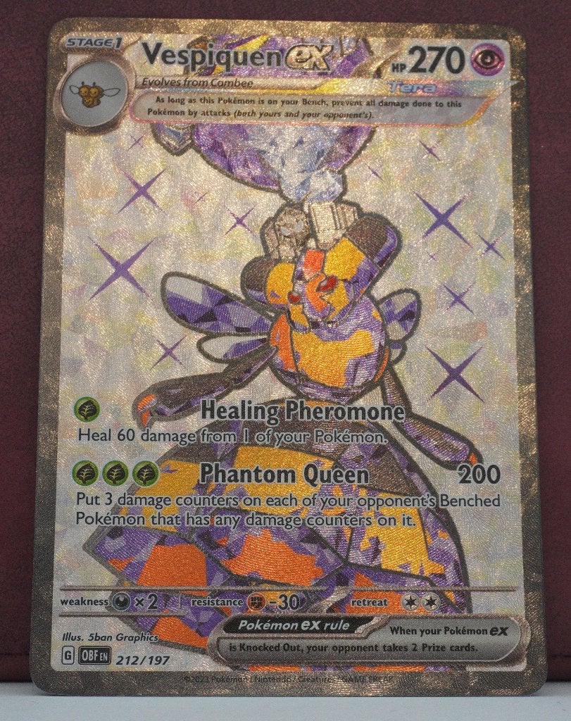 Vespiquen EX Full Art 212-197 Obsidian Flames Pokémon Kaart, Verzenden, Nieuw, Losse kaart