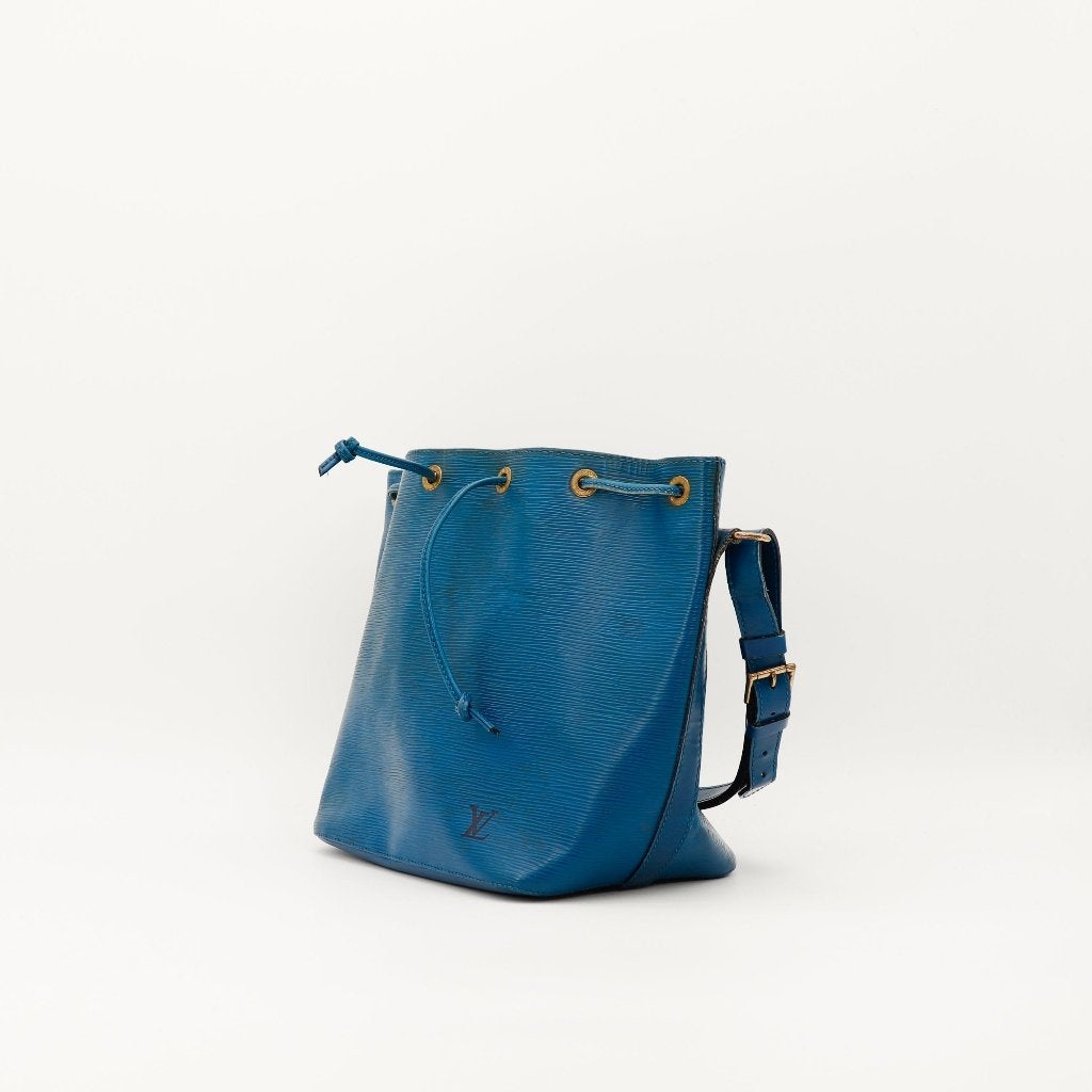 Louis Vuitton Petit Noé in blauw handtas, Verzenden, Gebruikt, Blauw, Handtas
