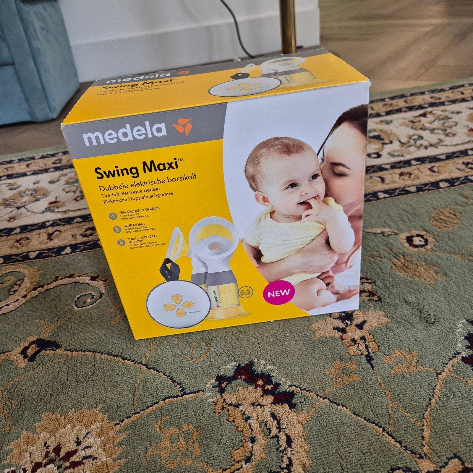 Medela Swing Maxi Dubbele Elektrische Borstkolf + Handkolf, Medela, Dubbelzijdig, Borstkolf, Ophalen of Verzenden