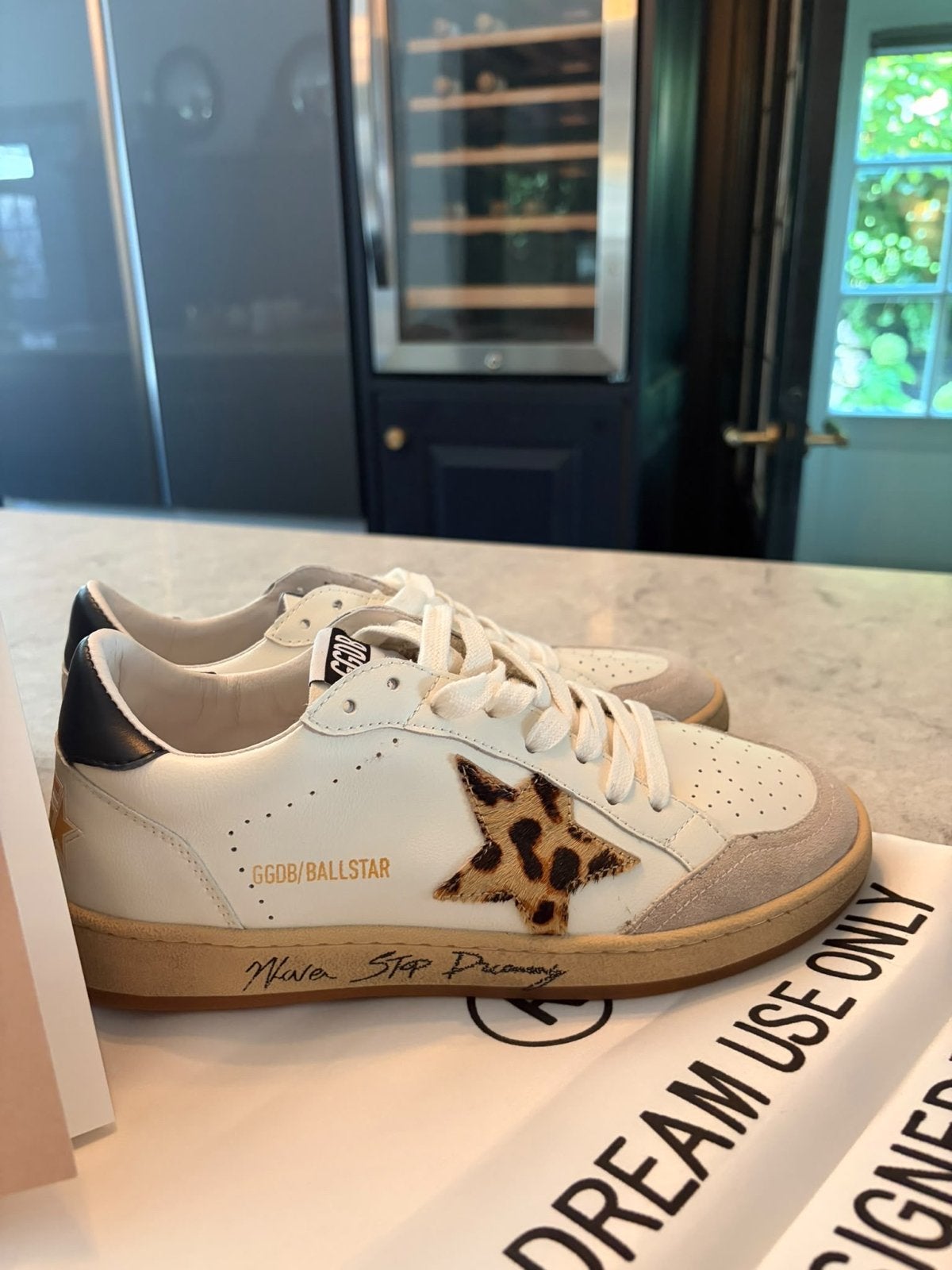 Golden Goose Ball Star Sneakers - Wit met Luipaardprint