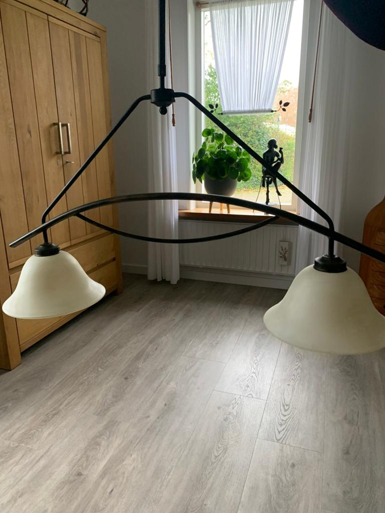 Hanglamp en tafellampje, Ophalen of Verzenden, Zo goed als nieuw, Minder dan 50 cm
