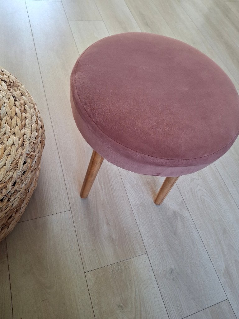 Voetenkrukje, Huis en Inrichting, Ophalen, Hout, Minder dan 50 cm, Gebruikt
