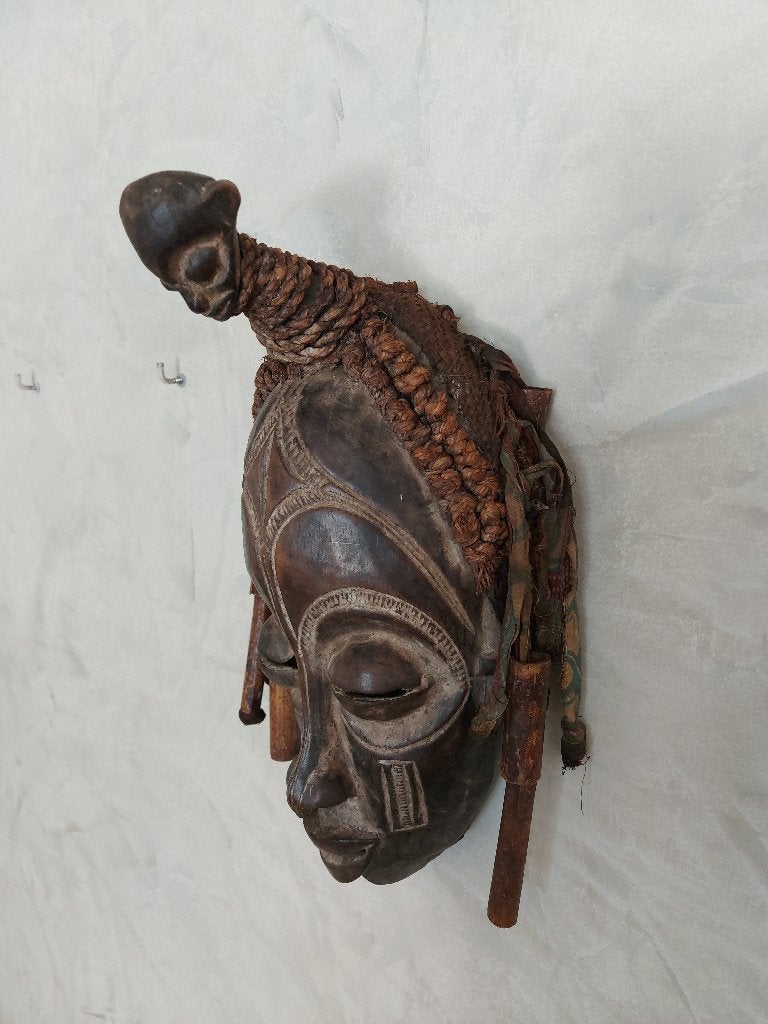 Chokwe Mwana Pwo masker/Congo, Antiek en Kunst, Ophalen of Verzenden