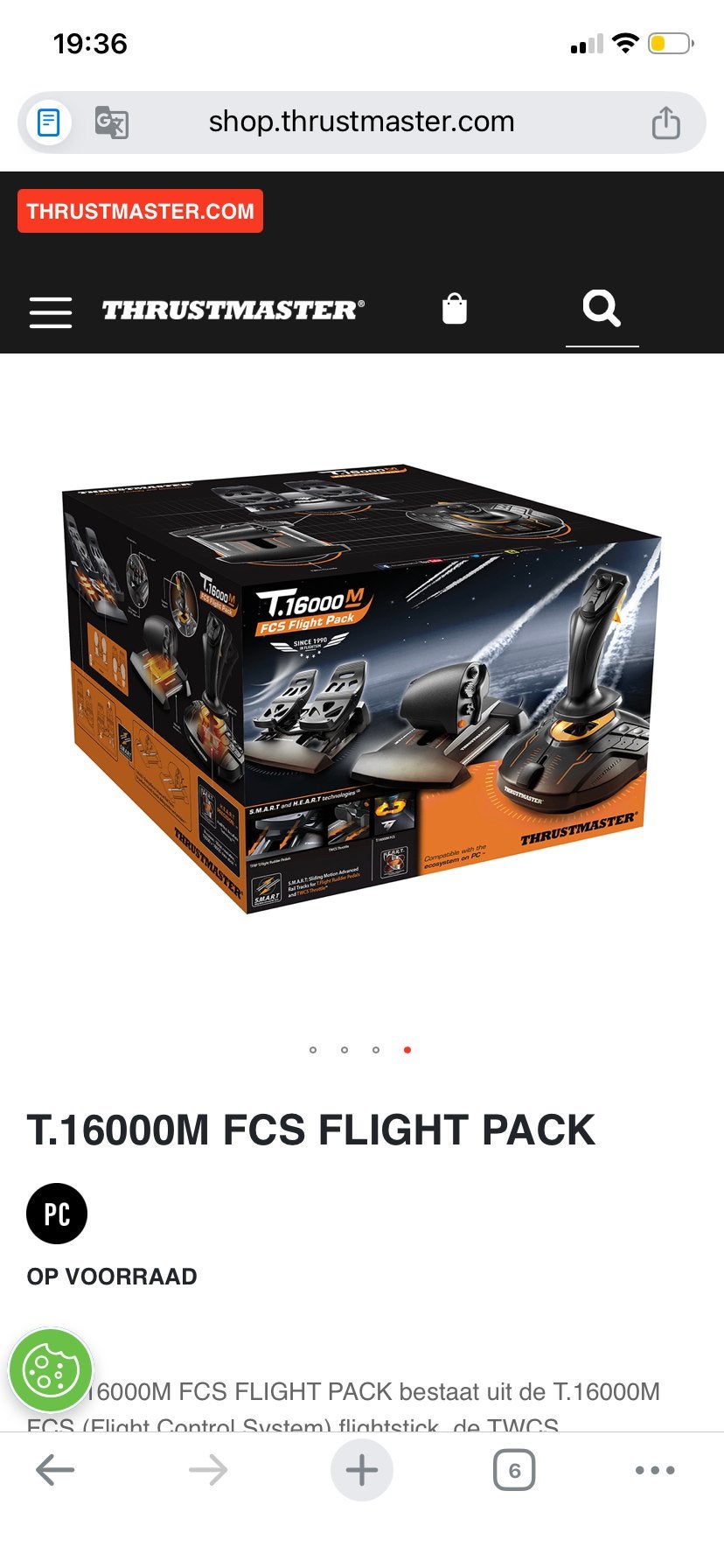 Thrustmaster T.16000M FCS Flight Pack PC, 1 speler, Ophalen of Verzenden, Zo goed als nieuw, Vanaf 12 jaar