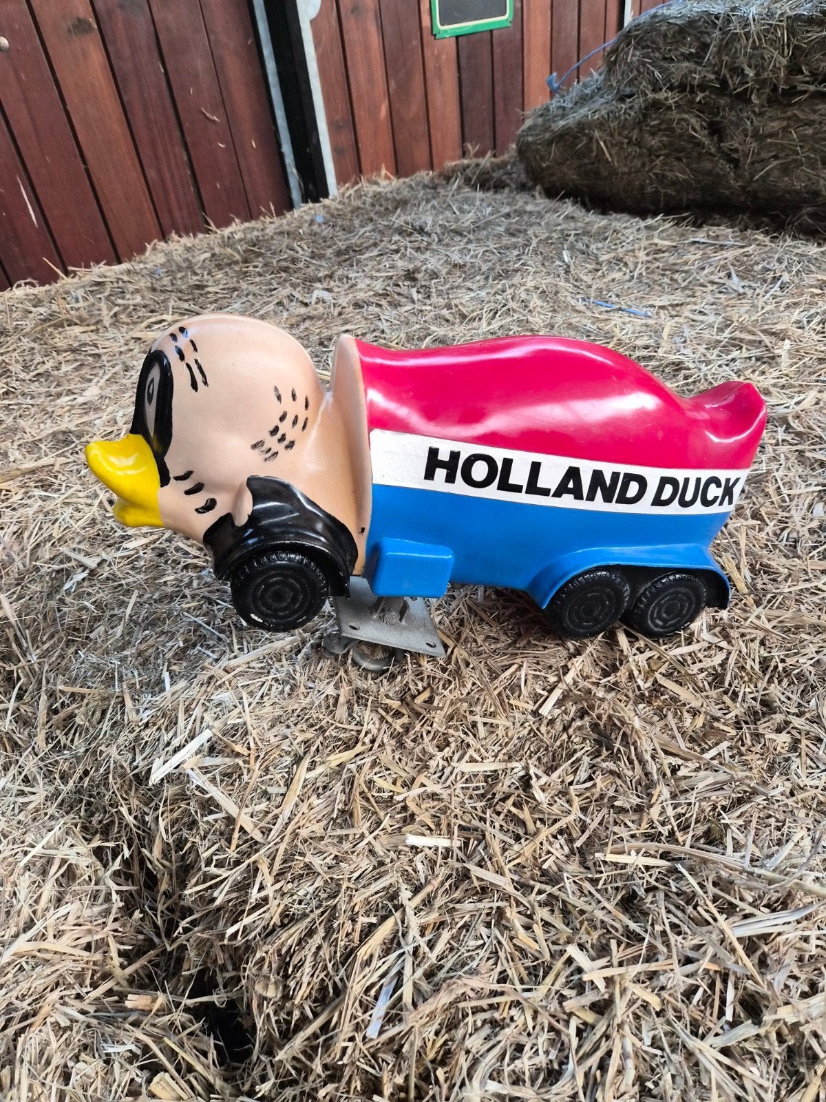 Vintage Holland Duck Vrachtwagenmascotte met Bevestiging, Ophalen, Gebruikt