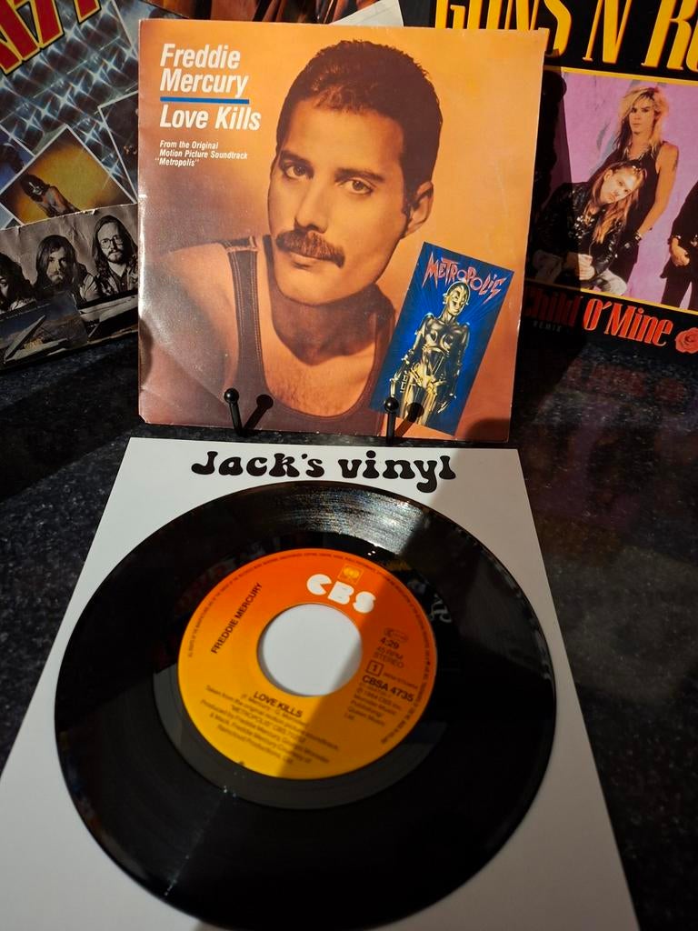 Freddie Mercury - Love Kills (Single) 1984, Cd's en Dvd's, Vinyl | Pop, Ophalen of Verzenden, Zo goed als nieuw, Overige formaten