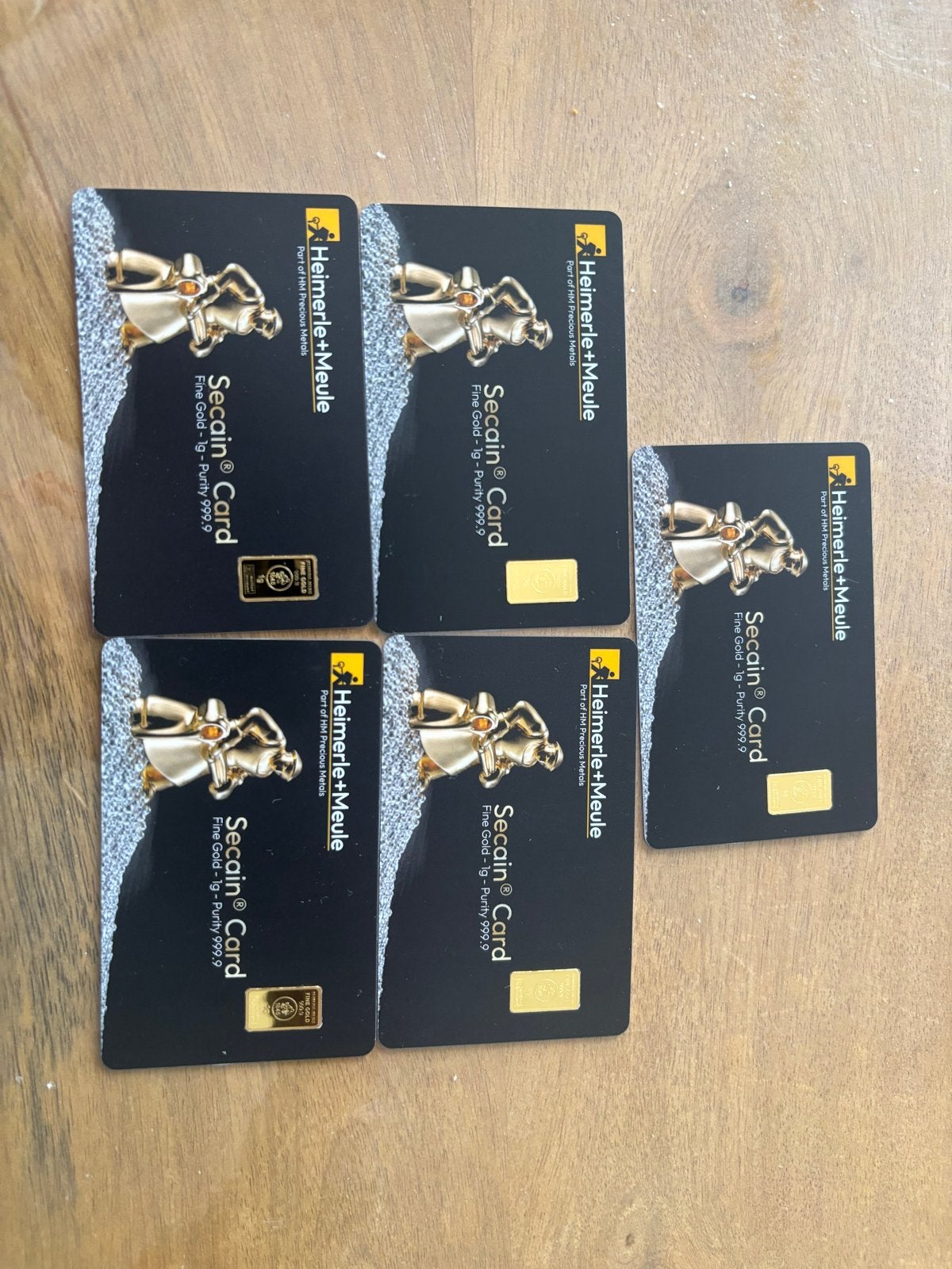 1x Heimerle + Meule Secain Card 1g Goud, Postzegels en Munten, Ophalen of Verzenden, Goud
