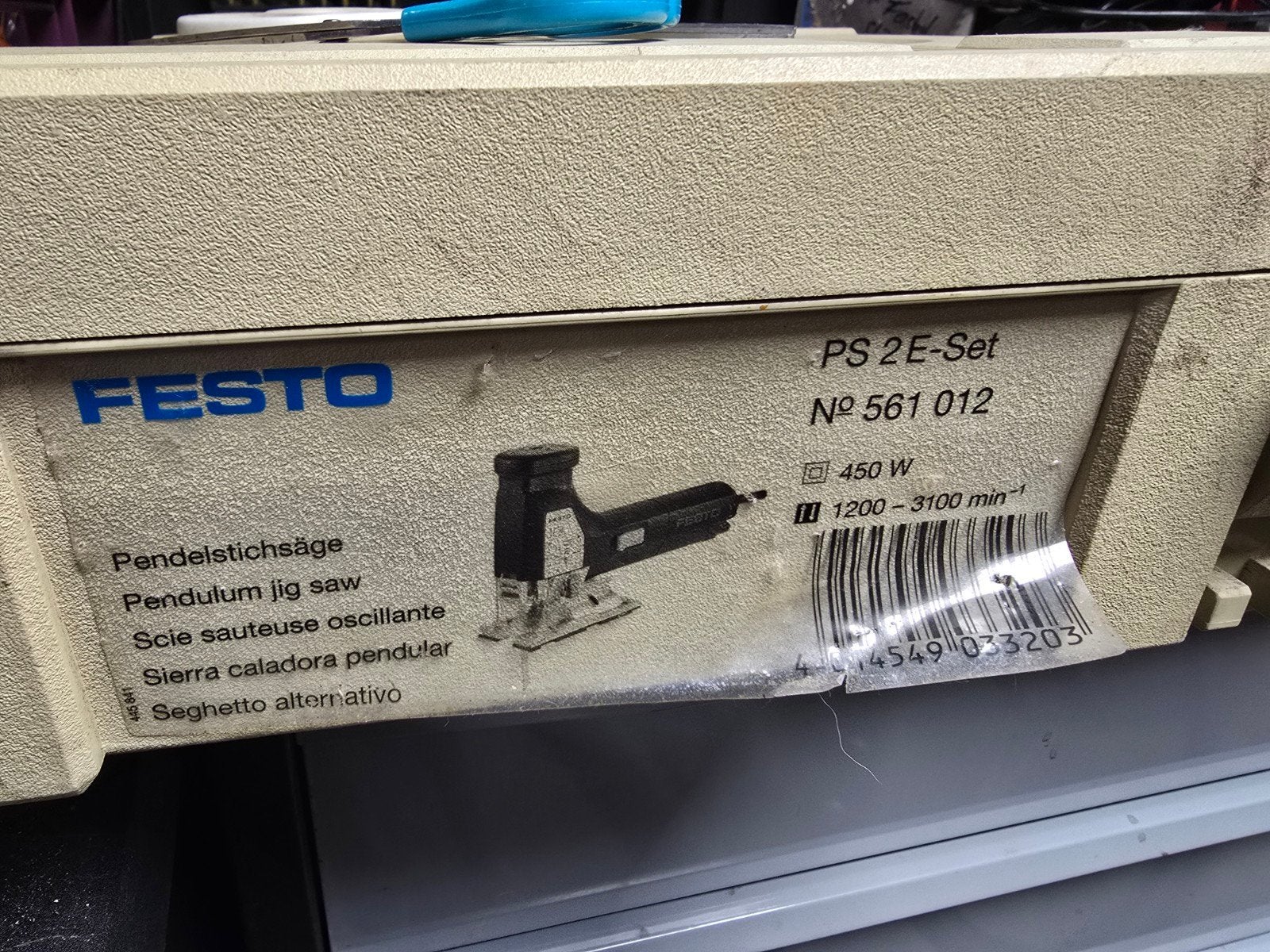 Festo(ol) PS 2 E Pendeldecoupeerzaag 450W in Systainer, Ophalen, Gebruikt