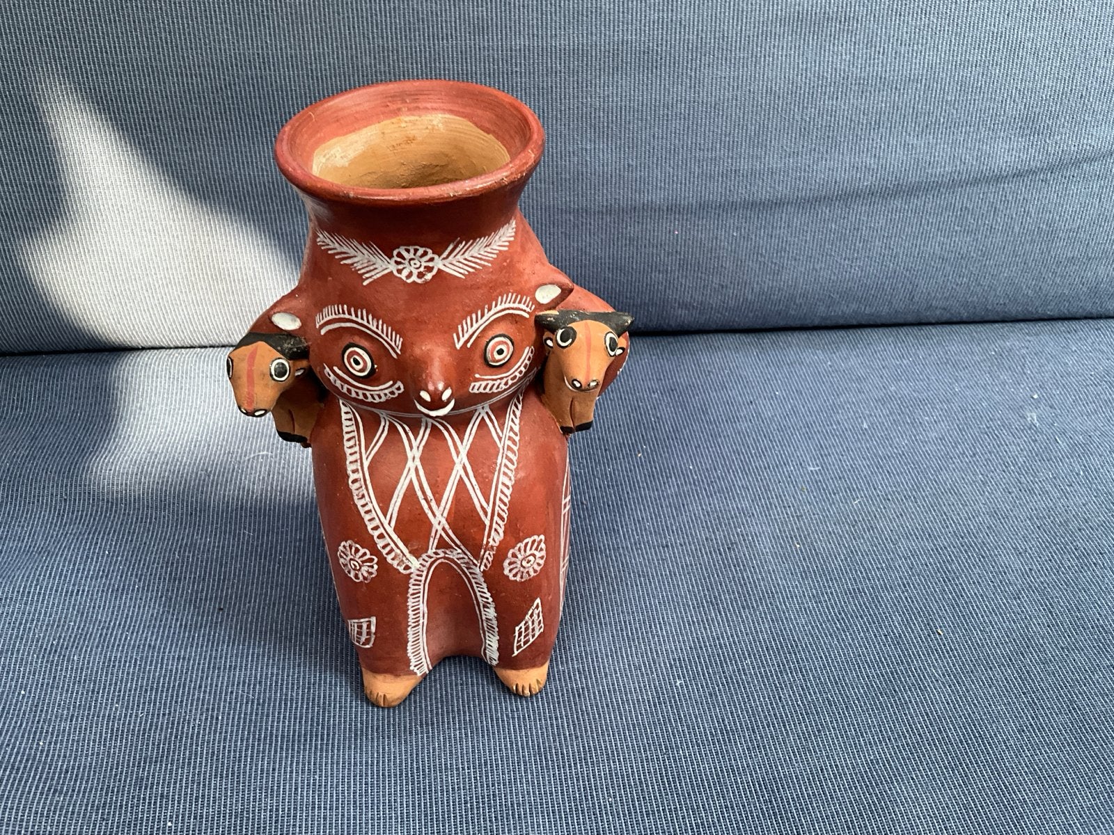 Unieke Minka Handgemaakte Peruaanse Vaas - Aardewerk, Ophalen of Verzenden