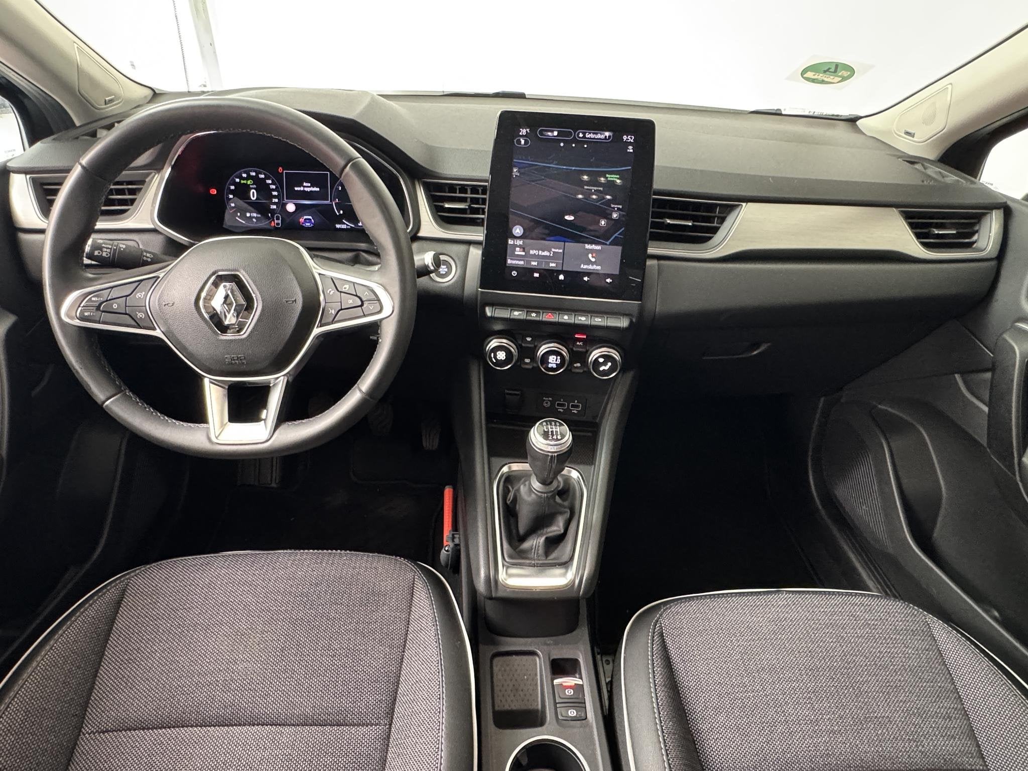 Renault Captur 1.0 TCe 90 Intens | Navigatie | 360° Camera, Auto's, Parkeersensor, Gebruikt, Met garantie (alle), Blauw