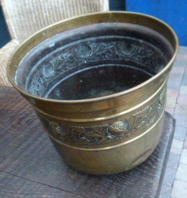 antieke koperen pot, Antiek en Kunst, Ophalen of Verzenden, Koper