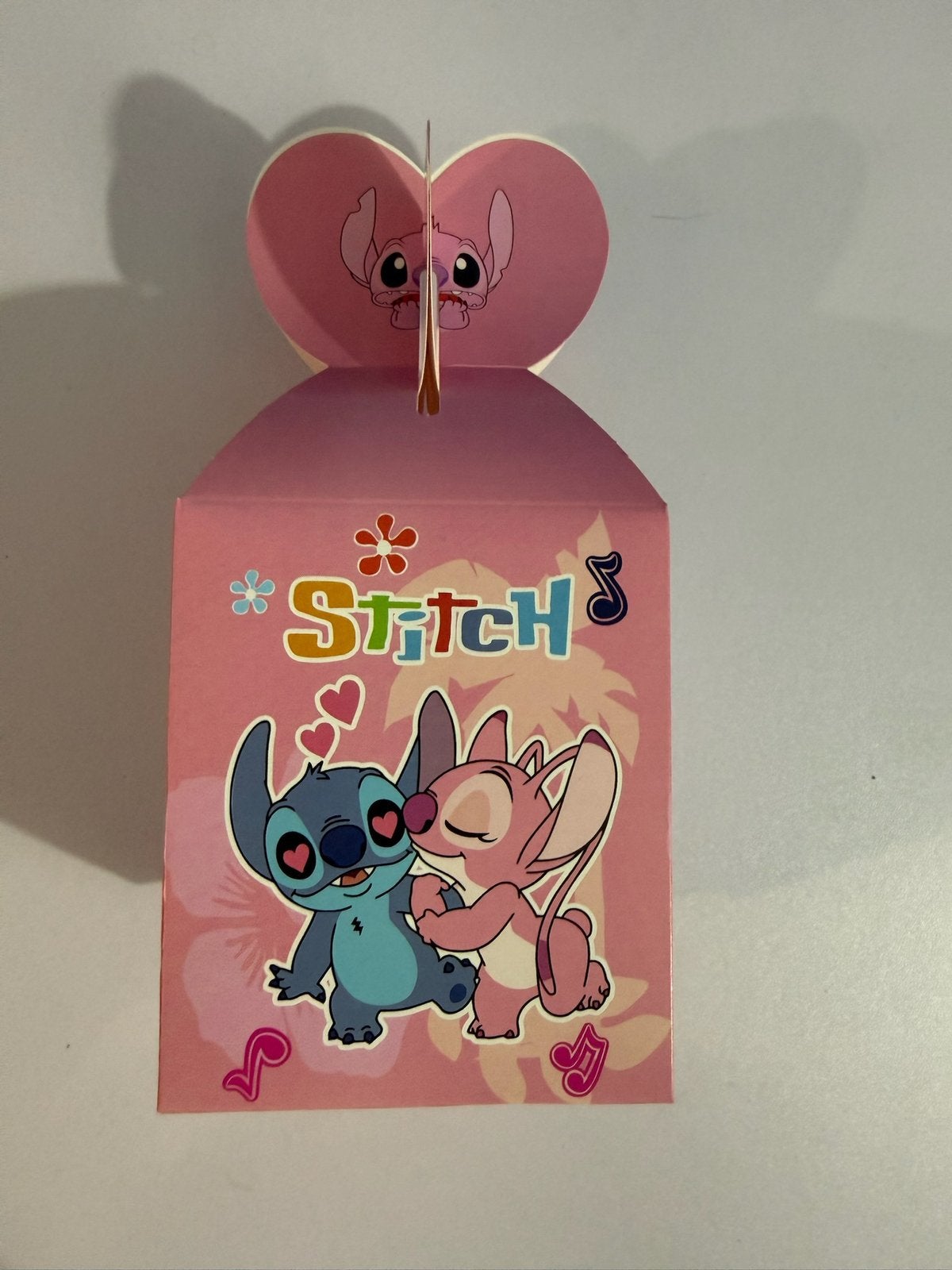 Stitch roze traktatie doosje, Ophalen of Verzenden, Nieuw, Feestartikel, Verjaardag