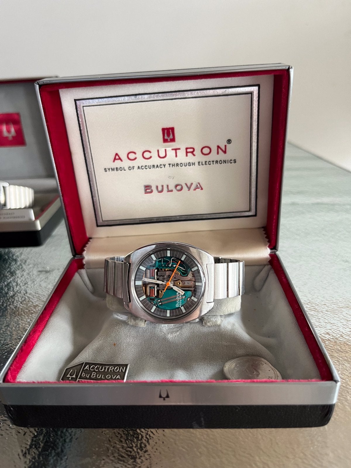 Bulova Accutron spaceview verzameling te koop, Ophalen of Verzenden, Zo goed als nieuw, Leer, Overige merken