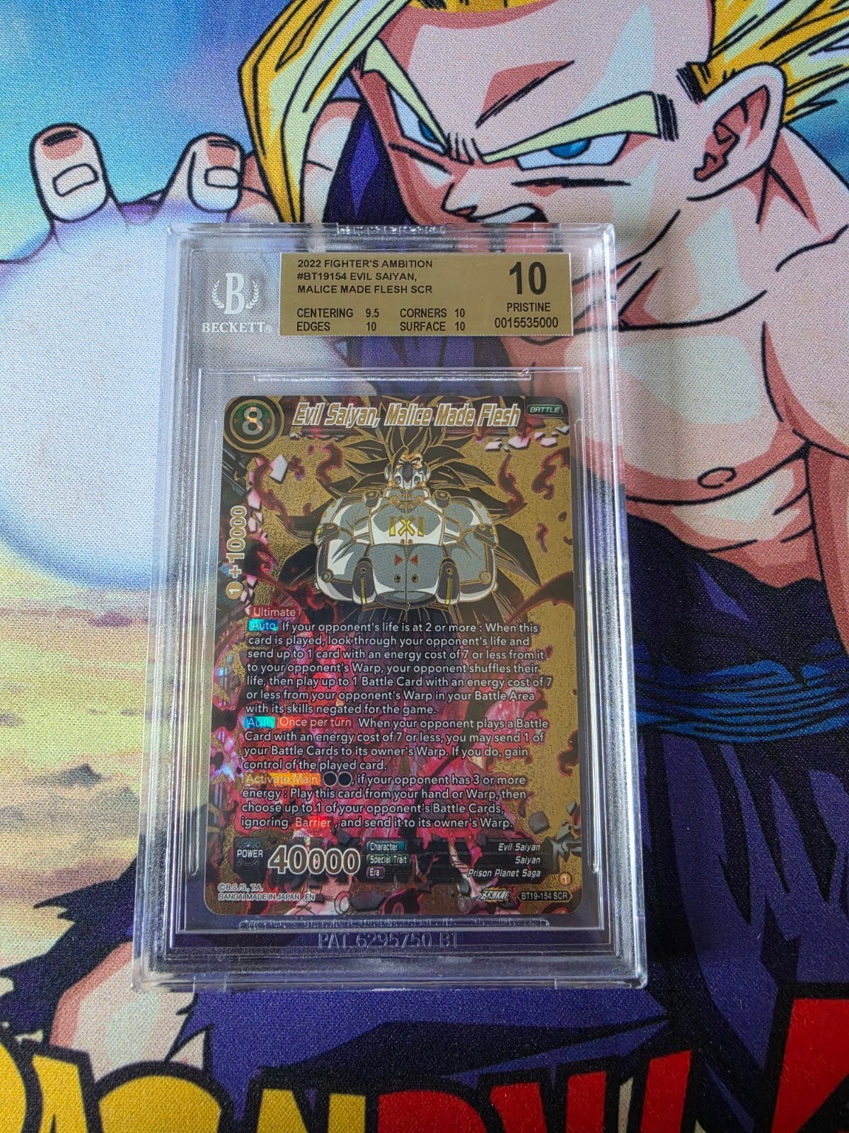 dragonball super Fighter's Ambition Evil Saiyan bt19-154 scr, Ophalen of Verzenden, Nieuw, Losse kaart, Foil