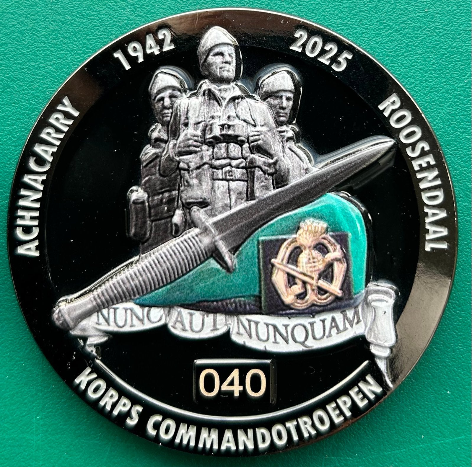 Genummerde coin Korps Commandotroepen SNIPER  USASOC 2025, Ophalen of Verzenden, Landmacht, Nederland, Embleem of Badge