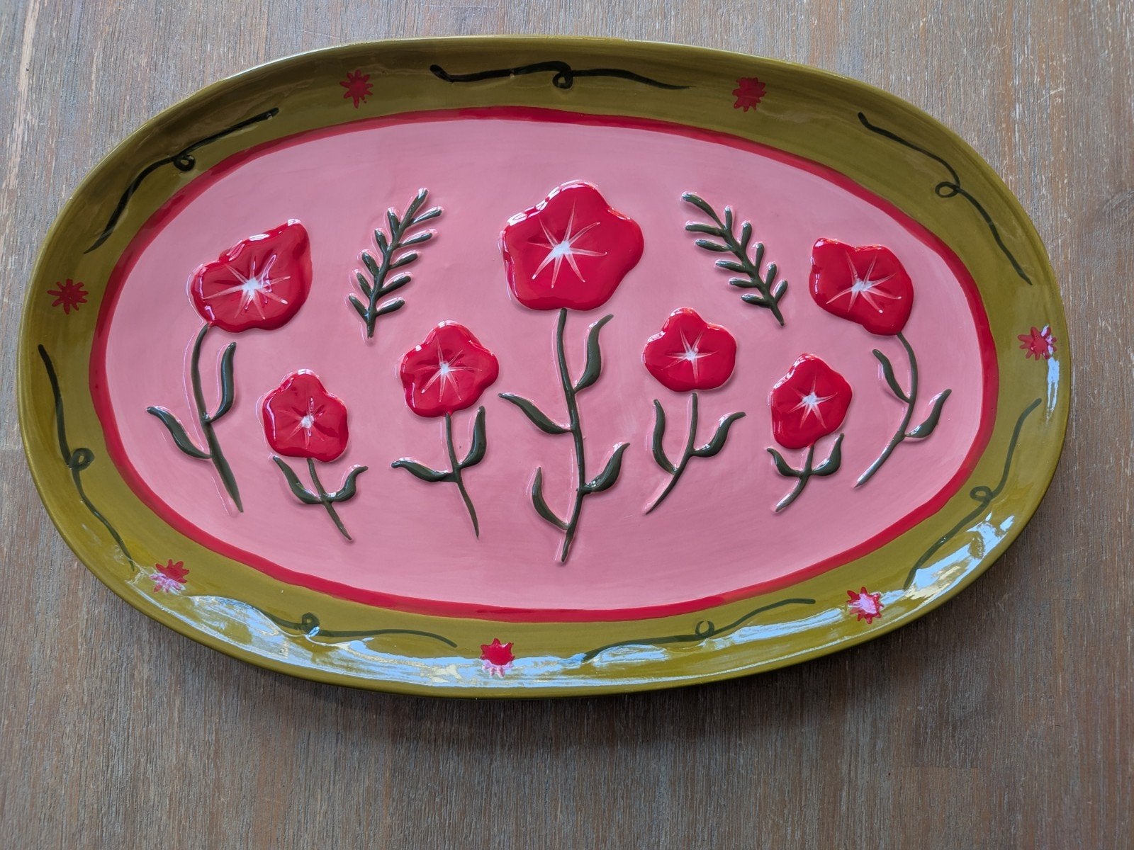 Nieuwe Kwantum schaal met bloemmotief, Ophalen, Nieuw, Overige stijlen, Schaal of Schalen