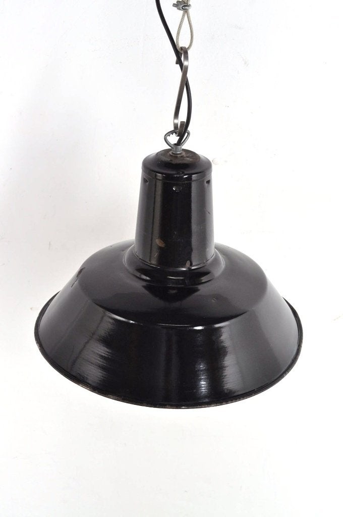 Emaille fabriekslamp industriële hanglamp lamp, Huis en Inrichting, Lampen | Hanglampen, Ophalen of Verzenden, Gebruikt, Minder dan 50 cm