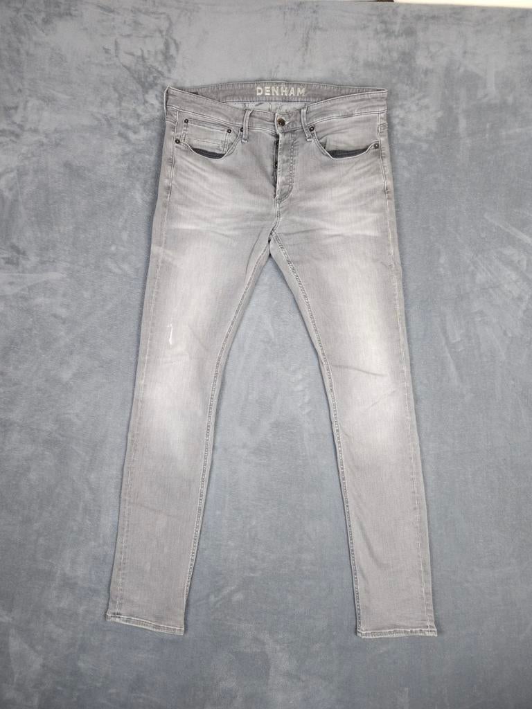 Denham Broek Bolt W34 L34 Skinny Fit Grijs Jeans Denim., ., Ophalen of Verzenden, Zo goed als nieuw, .