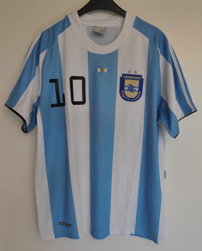 Voetbalshirt nationaal elftal Argentinie #10 Messi maat M, Maat M, Verzenden, Zo goed als nieuw, Shirt