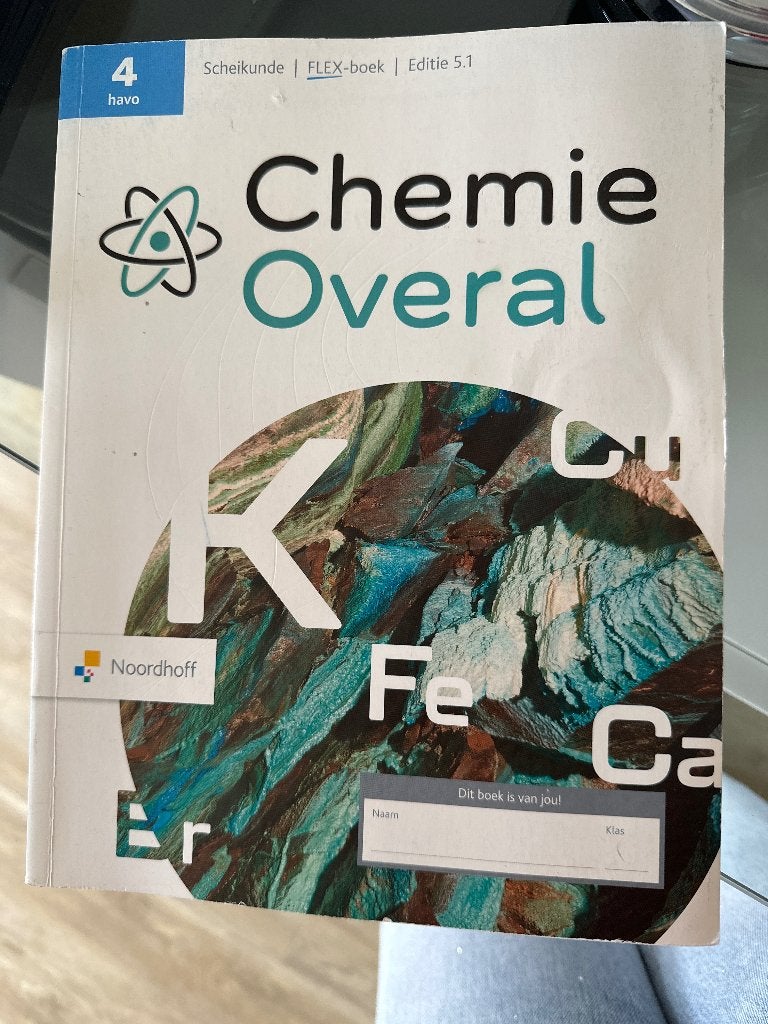 Chemie overal scheikunde HAVO jaar 4, Gelezen, VWO, Scheikunde, Noordhoff