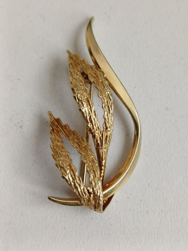 Broche 14K , 585, 3,3 gram goud, Sieraden, Tassen en Uiterlijk, Broches, Minder dan 4 cm, Ophalen of Verzenden, Zo goed als nieuw