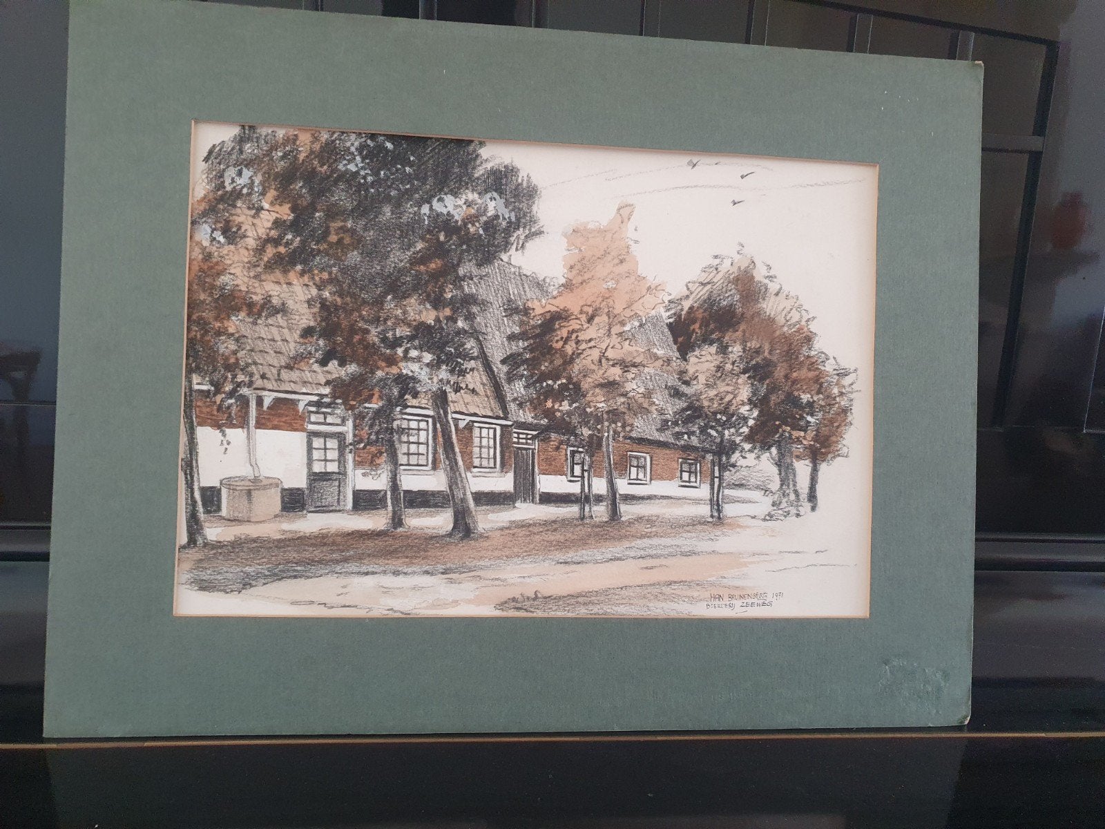 "Boerderij Slingermuur Zeeweg 260 IJmuiden Han Bruinenberg, Antiek en Kunst, Kunst | Schilderijen | Klassiek, Ophalen
