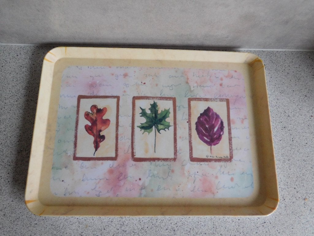 Dienblad 31x21 cm. Herfstblad Melamine Alie Kruse-Kolk, Overige materialen, Overige typen, Ophalen of Verzenden, Zo goed als nieuw